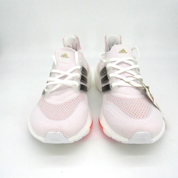 Adidas Ultraboost 21 Women Running Shoes Cloud White Core Black Solar Red - Picture 3 of 10